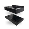 MUEBLE ROCK STONE NEGRO MARQUINA GLOSSY 80CM