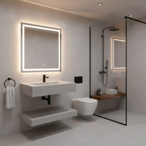 MUEBLE ROCK STONE TRAVERTINO MATE 80CM