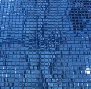 MOSAIQUILLO METALIZADO AZUL 31.8X31.8CM