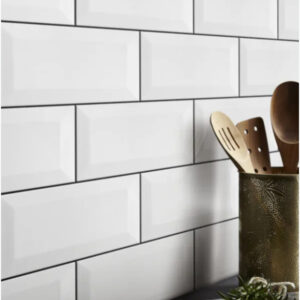 METRO BLANCO BRILLO BISELADO 10X20CM