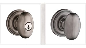 KNOBS PRIVACY ELLIPSE MATTE ANTIQUE NICKEL