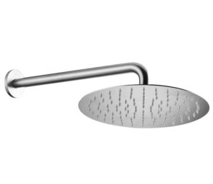 ROCIADOR DE PARED REDONDO DE 300MM Y BRAZO DE 400MM ORO BRUSHED