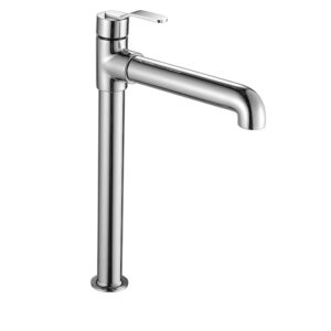 MONOMANDO LAVABO VERTICAL ALTO CENTURY CON VALVULA COBRE BRUSHED