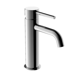 MONOMANDO LAVABO C, VOLANTE CRYSTAL CON VÁLVULA GUN METAL PVD