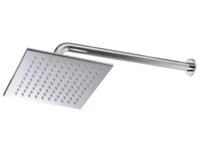 ROCIADOR PARED CUADRADO BRAZO DE 400mm BLACK MAT