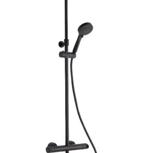 REGADERA EXTERIOR NEGRA TELESCOPICO ROCIADOR DE 250MM