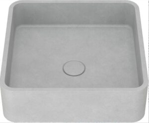 CONCRETE BASIN GREY CUADRADO 390x390x120