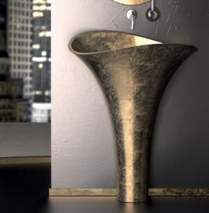 LAVAMANOS FLOWER EVOLUTION VETROFREDDO GOLD