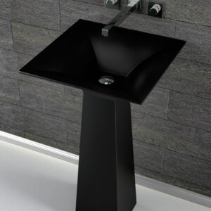 LAVAMANO DE PEDESTAL ROMA ALTO BASIN BLACK
