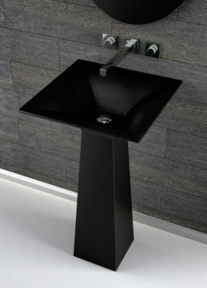 LAVAMANO DE PEDESTAL ROMA ALTO BASIN BLACK