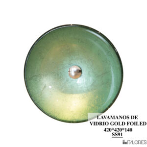 LAVAMANOS DE VIDRIO GOLD FOILED 420*420*140