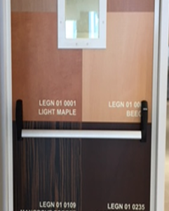 UNI DOOR FIRE REI120 CON BARRA CON VIDRIO STD 1000X2150 RAL 7035