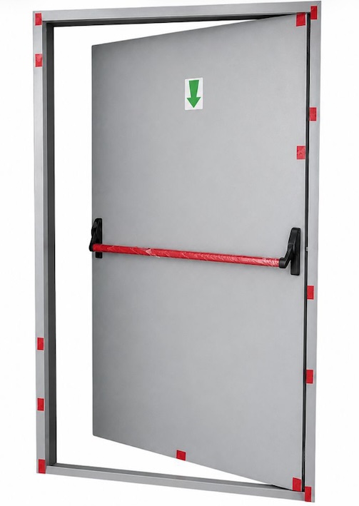 Puerta Metalica E120 Antipanic Bar Gris Der 1.00×2.15cm