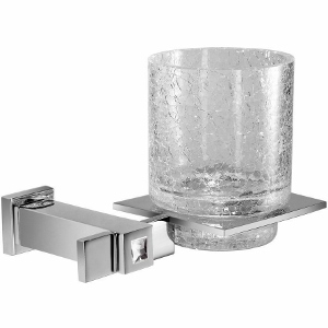 PORTAVASOS CRAQ MOONLIGHT SQ CROMO CRISTAL BLANCO