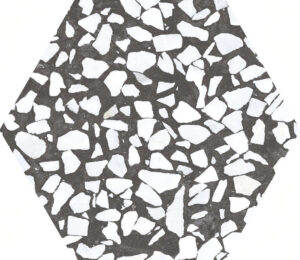 RIAZZA HEXAGON BLACK MATE 23,2×26,7cm