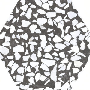 RIAZZA HEXAGON BLACK MATE 23,2×26,7cm