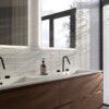GLACIAR OVAL WHITE RECT MATT 30X75CM