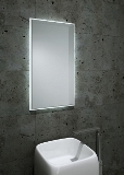 ESPEJO DE PLATA CON BORDE MATTE ILUMINADO 70X70