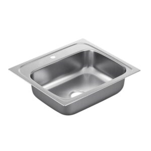 FREGADOR 20 GAUGE STAINLESS SINGLE DROPIN 1H