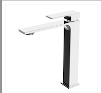SINGLE LEVER HIGHER BASIN MIXER, WANHAI CARTRIDGE 40CM*9/16 301S/S FLEXIBLE HOSE CW