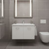COMPLETE FURNITURE CM70X45X52 W/2 DOORS + TECNOPLAN TOP - 017 LATTE MATT LACQUERED