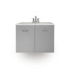 COMPLETE FURNITURE CM70X45X52 W/2 DOORS + TECNOPLAN TOP -048 CENERE MATT LACQUERED