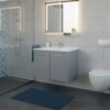 COMPLETE FURNITURE CM70X45X52 W/2 DOORS + TECNOPLAN TOP -048 CENERE MATT LACQUERED