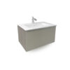 MUEBLE GLASS GLOSSY TORTORA CM.70x52x70 W/1 DRAWER