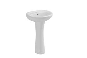 LAVAMANOS DE PESDESTAL 2 PZA BLANCO 490X435X800