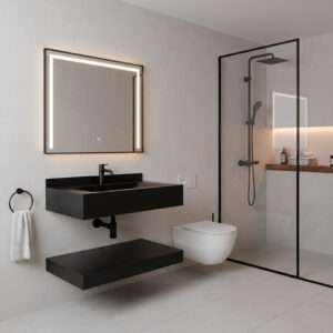 MUEBLE ROCK STONE BLACK MAT 80CM