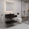 MUEBLE ROCK STONE NEGRO MARQUINA GLOSSY 80CM