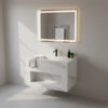 MUEBLE ROCK STONE CARRARA WHITE MAT 60CM
