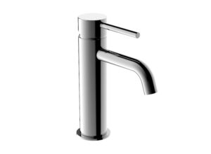 MONOMANDO LAVABO C, VOLANTE CRYSTAL CON VÁLVULA GUN METAL PVD