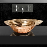 LAVAMANO VIDRIO MISTRAL LUX ROSE GOLD CRYSTAL