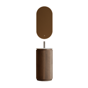 LAVAMANOS DE PEDESTAL DARK WALNUT 45X45CM