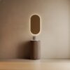 LAVAMANOS DE PEDESTAL DARK WALNUT 45X45CM