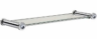REPISA 20.9" MOON LIGHT ROUND CROMO Y CRISTAL BLANCO
