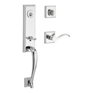 HANDLESET DEL MAR MATTE POLISHED CHROME LEFT DOUBLE