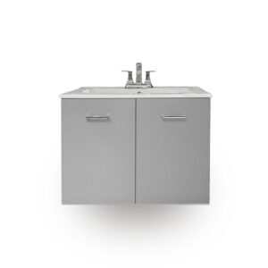 COMPLETE FURNITURE CM70X45X52 W/2 DOORS + TECNOPLAN TOP -048 CENERE MATT LACQUERED