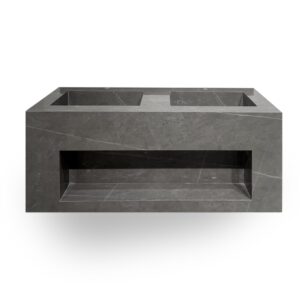 MUEBLE DE ROCK STONE GREY PULIDO 120CM UNDER C/SINTERSTONE