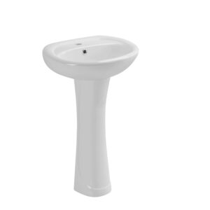 LAVAMANOS DE PESDESTAL 2 PZA BLANCO 490X435X800