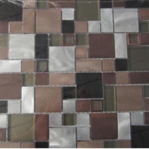 MOSAIQUILLO METALICO BRONZE 30X30