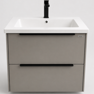 MUEBLE DE BANO 2 GAVETAS GREY MAT P77 60CM