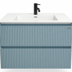 MUEBLE DE BANO 2 GAVETAS MATT BLUE 80 CM