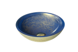 LAVAMANOS DE VIDRIO OCEAN 34 CRYSTAL WASHBASIN BLUE/GOLD D340 X H125