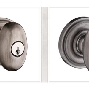 KNOBS PRIVACY ELLIPSE MATTE ANTIQUE NICKEL