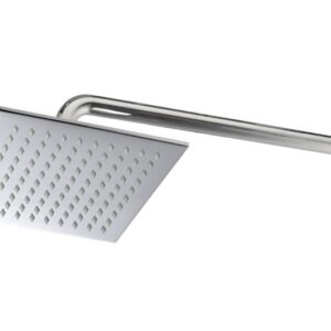 ROCIADOR PARED CUADRADO BRAZO DE 400mm BLACK MAT